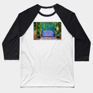 Lilac And Teal Garden Baseball T-Shirt